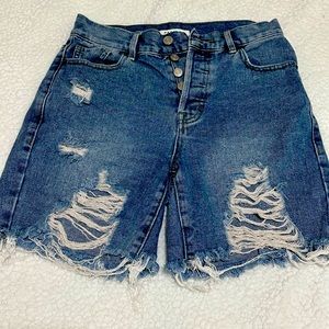 Pac Sun distressed high rise boy shorts